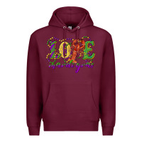 Burgundy love with crawfish mardi gras Premium Hoodie - RanaPortraitStore