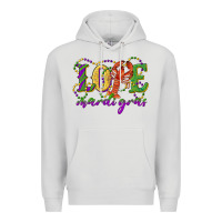 Dove Grey love with crawfish mardi gras Premium Hoodie - RanaPortraitStore