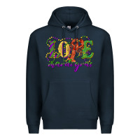 Navy love with crawfish mardi gras Premium Hoodie - RanaPortraitStore