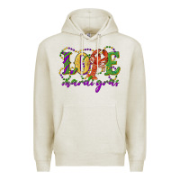 Oatmeal Heather love with crawfish mardi gras Premium Hoodie - RanaPortraitStore