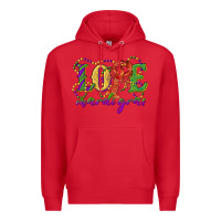 Red love with crawfish mardi gras Premium Hoodie - RanaPortraitStore