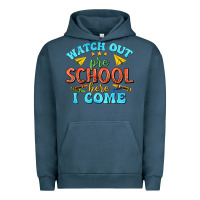 Pigment Midnight Navy watch out pre school here i come Urban Hoodie - texasbilliewilder
