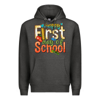 Charcoal Heather happy first day of school Premium Hoodie - texasbilliewilder