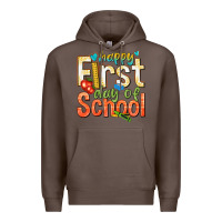 Coffee happy first day of school Premium Hoodie - texasbilliewilder