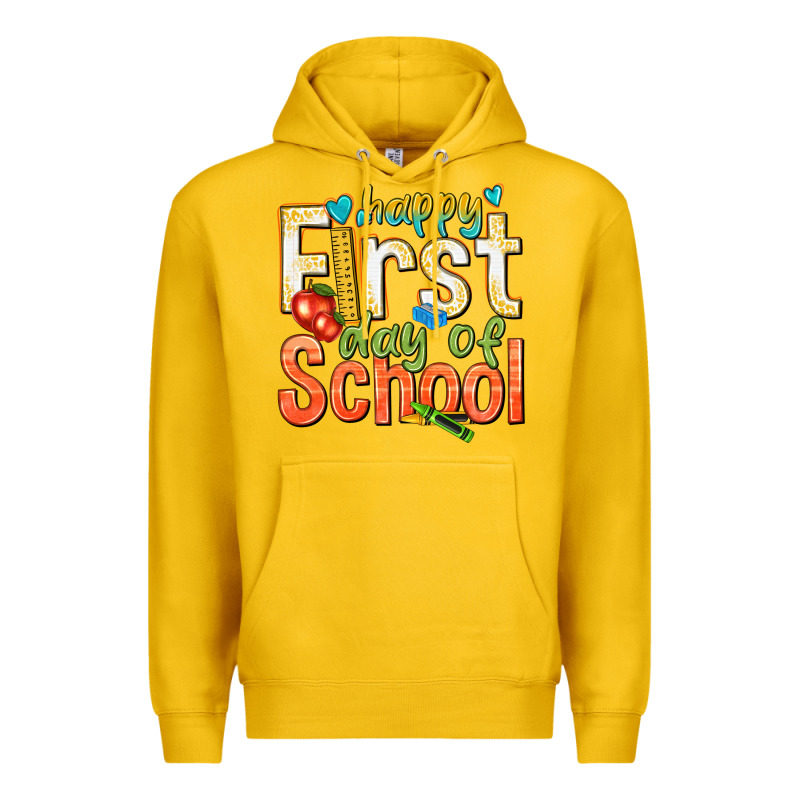 Happy First Day Of School Premium Hoodie by texasbilliewilder | Teevron