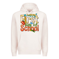 Pale Pink happy first day of school Premium Hoodie - texasbilliewilder