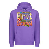 Purple happy first day of school Premium Hoodie - texasbilliewilder