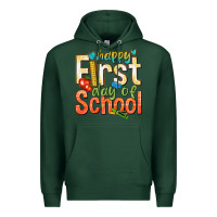 Sports Green happy first day of school Premium Hoodie - texasbilliewilder