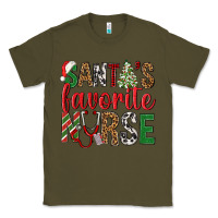 Army Green Santa's Favorite Nurse Classic Tee - BundleAndBundleShop