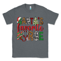 Charcoal Heather Santa's Favorite Nurse Classic Tee - BundleAndBundleShop