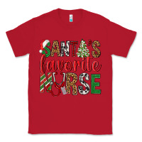 Red Santa's Favorite Nurse Classic Tee - BundleAndBundleShop