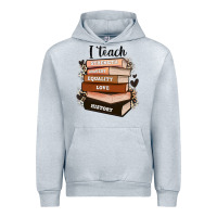 Heather Grey i teach strength bravery equality love history Urban Hoodie - Zillion Design Studio