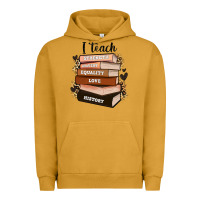 Pigment Peanut Butter i teach strength bravery equality love history Urban Hoodie - Zillion Design Studio