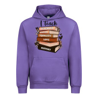 Tulip i teach strength bravery equality love history Urban Hoodie - Zillion Design Studio