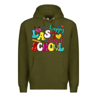 Army Green happy last day of school Premium Hoodie - texasbilliewilder