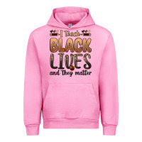 Fuchsia Pink i teach black lives and they matter Urban Hoodie - Zillion Design Studio