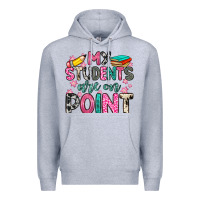 Heather Grey my students are on point Premium Hoodie - Zillion Design Studio