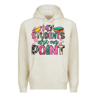 Oatmeal Heather my students are on point Premium Hoodie - Zillion Design Studio