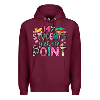 Burgundy my students are on point Premium Hoodie - Zillion Design Studio