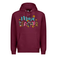 Burgundy music teacher Premium Hoodie - Zillion Design Studio