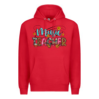 Red music teacher Premium Hoodie - Zillion Design Studio