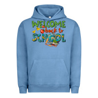 Pigment Pebble Blue welcome back to school Urban Hoodie - texasbilliewilder