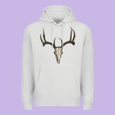 Deer Skull Premium Hoodie Designed By Ranaportraitstore