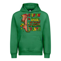 Emerald steppin into juneteenth Urban Hoodie - Zillion Design Studio
