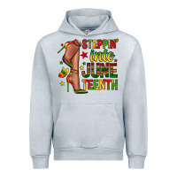 Heather Grey steppin into juneteenth Urban Hoodie - Zillion Design Studio