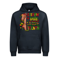 Navy steppin into juneteenth Urban Hoodie - Zillion Design Studio