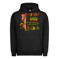 Pigment Black steppin into juneteenth Urban Hoodie - Zillion Design Studio