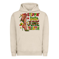 Pigment French Oak steppin into juneteenth Urban Hoodie - Zillion Design Studio