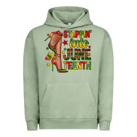 Pigment Oil Green steppin into juneteenth Urban Hoodie - Zillion Design Studio