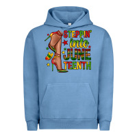 Pigment Pebble Blue steppin into juneteenth Urban Hoodie - Zillion Design Studio