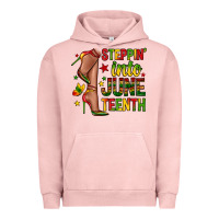 Pigment Salmon steppin into juneteenth Urban Hoodie - Zillion Design Studio