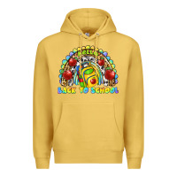 Antique Gold hello back to school rainbow Premium Hoodie - texasbilliewilder