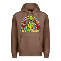 Chestnut hello back to school rainbow Premium Hoodie - texasbilliewilder