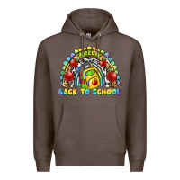 Coffee hello back to school rainbow Premium Hoodie - texasbilliewilder