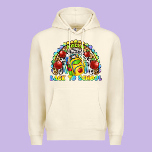 Hello Back To School Rainbow Premium Hoodie Designed By Texasbilliewilder