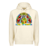 Sandshell hello back to school rainbow Premium Hoodie - texasbilliewilder