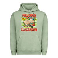 Pigment Oil Green welcome to our classroom Urban Hoodie - texasbilliewilder