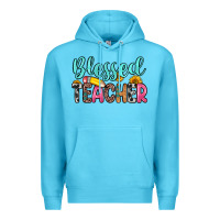 Ocean Blue blessed teacher Premium Hoodie - Zillion Design Studio