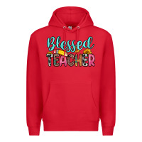 Red blessed teacher Premium Hoodie - Zillion Design Studio
