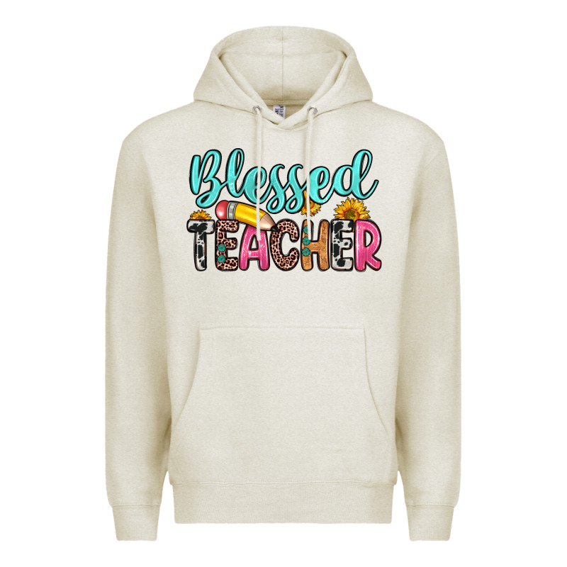 Blessed Teacher Premium Hoodie by Zillion Design Studio | Teevron