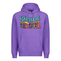 Purple blessed teacher Premium Hoodie - Zillion Design Studio