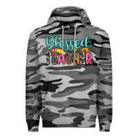 Slate Camo blessed teacher Premium Hoodie - Zillion Design Studio