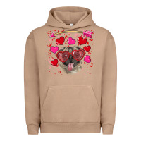 Pigment Burro valentine's day  pug Urban Hoodie - RanaPortraitStore