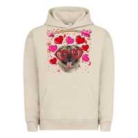 Pigment French Oak valentine's day  pug Urban Hoodie - RanaPortraitStore