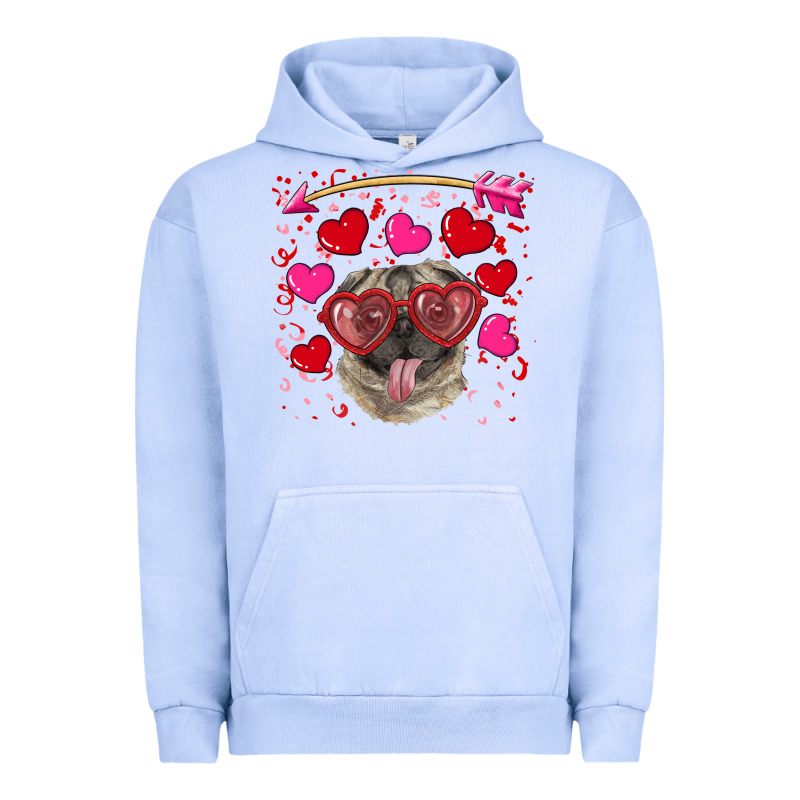 Valentine's Day  Pug Urban Hoodie by RanaPortraitStore | Teevron
