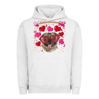 Pigment Lunar Rock valentine's day  pug Urban Hoodie - RanaPortraitStore